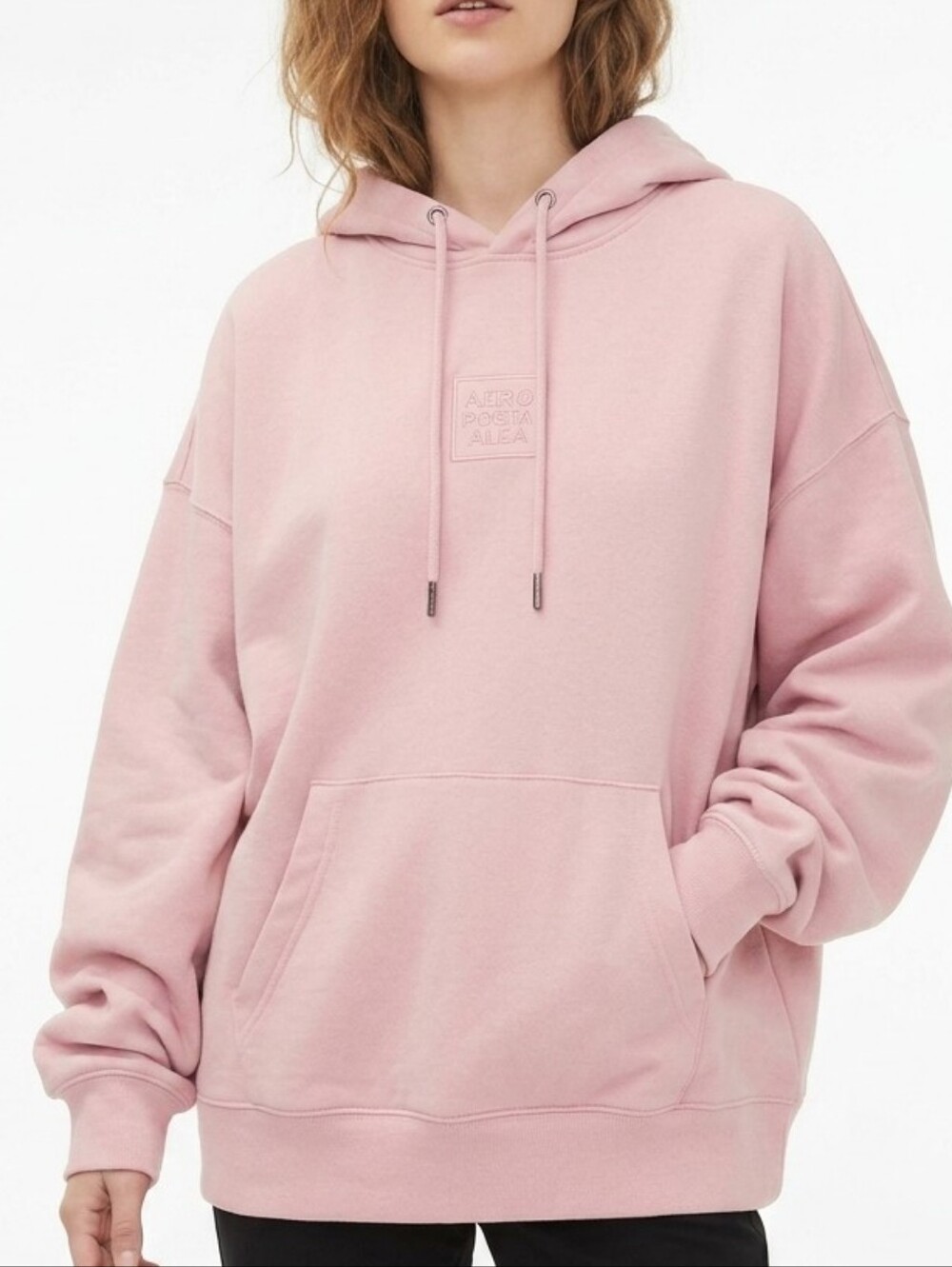 Aeropostale Light Pink Women's Hoodie Sweatshirt Med